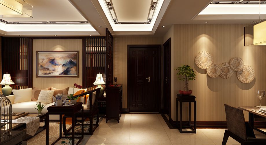 咸阳装饰公司效果图之新中式装饰风格案例