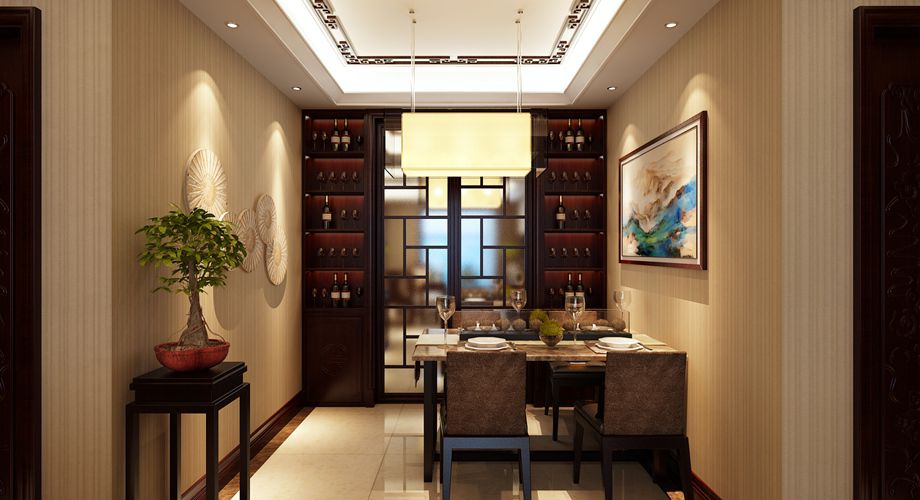 咸阳装饰公司效果图之新中式装饰风格案例