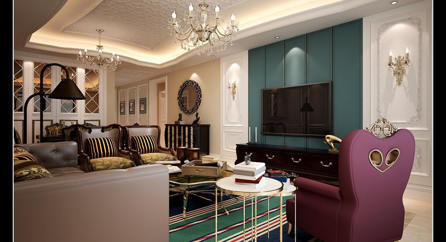 咸阳装饰公司效果图之法式混搭