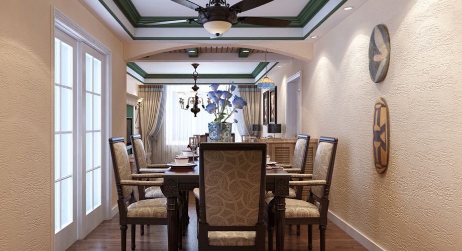 咸阳装潢公司城市风景121㎡美式田园风格
