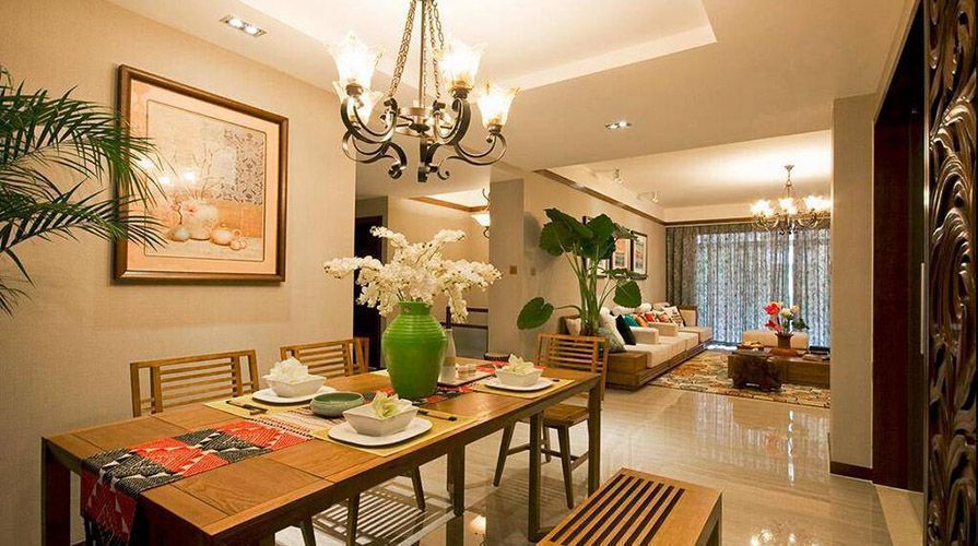 咸阳家装公司带来200方东南亚复式案例