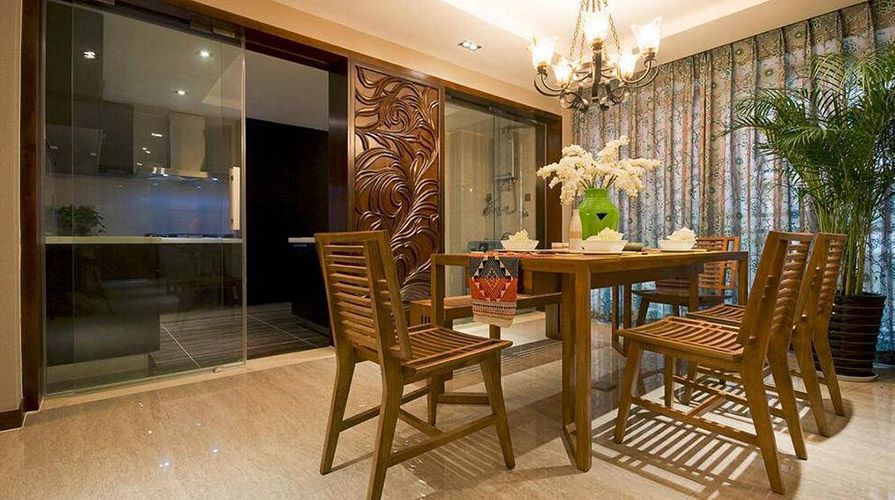 咸阳家装公司带来200方东南亚复式案例