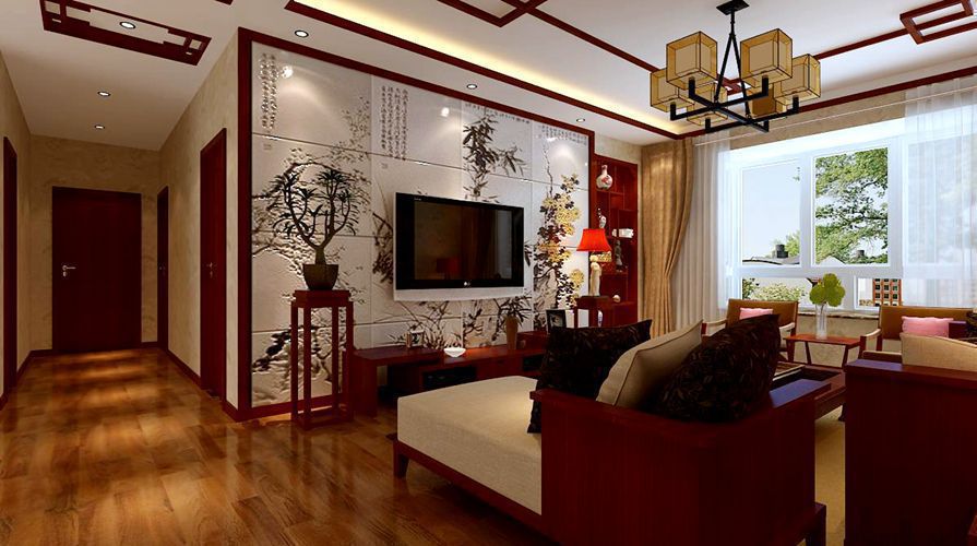 咸阳装潢公司带来180方中式三居室