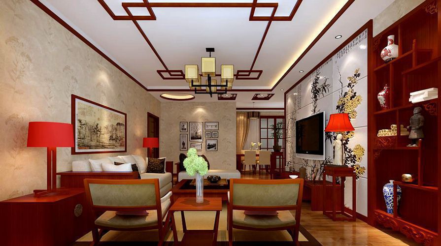 咸阳装潢公司带来180方中式三居室