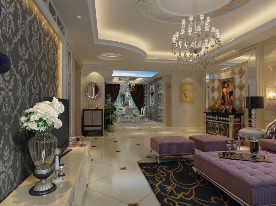 咸阳装饰公司带来220方欧式五居室