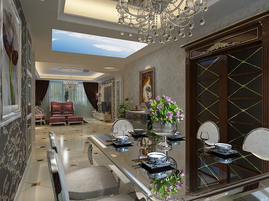 咸阳装饰公司带来220方欧式五居室