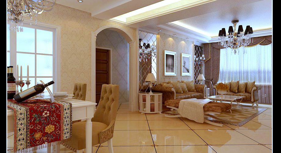 咸阳装饰公司效果图之简欧案例说明