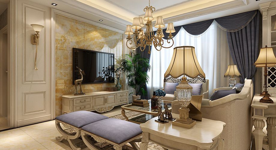 咸阳装饰公司效果图之欧式新古典曲江香都