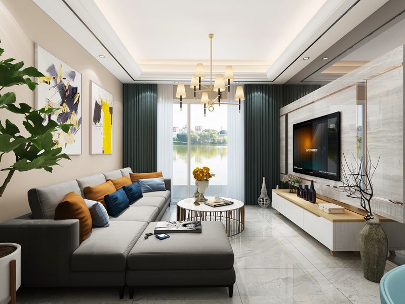 咸阳装修案例94地中海花园简约风格