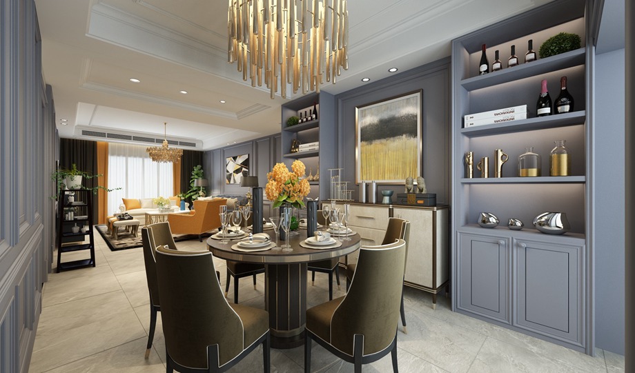 咸阳装修案例美式轻奢风格