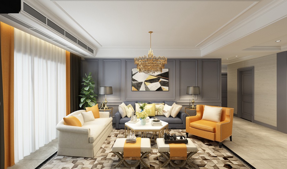 咸阳装修案例美式轻奢风格