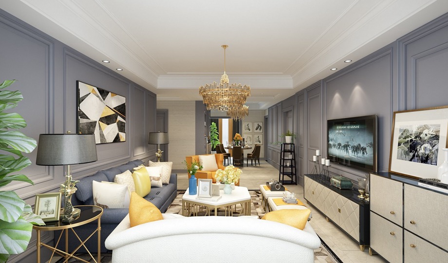 咸阳装修案例美式轻奢风格