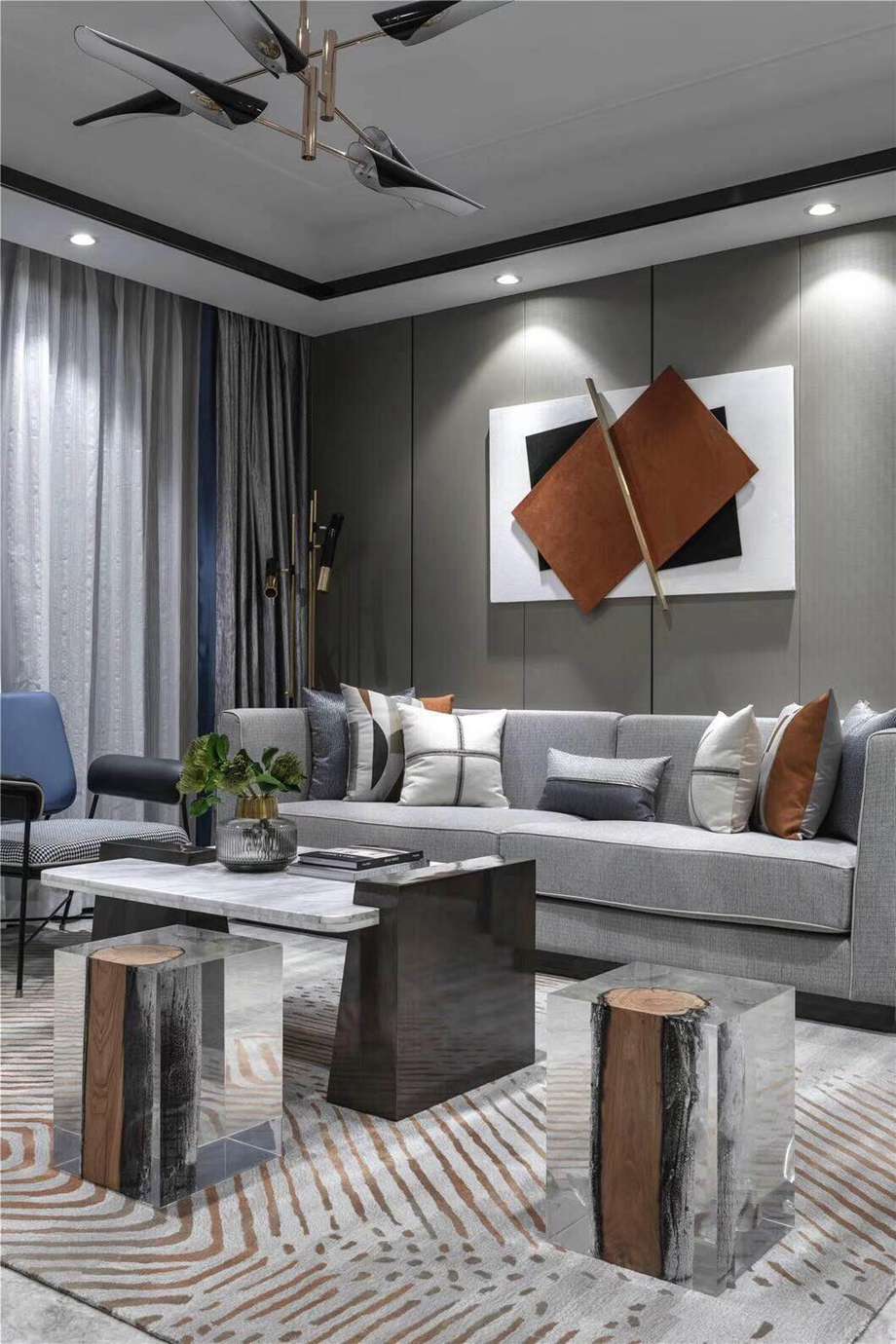 咸阳装饰案例——轻奢简约