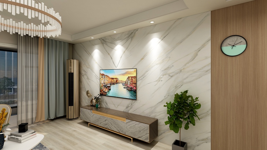 咸阳装修案例蓝光公园华府120-北欧原木风格