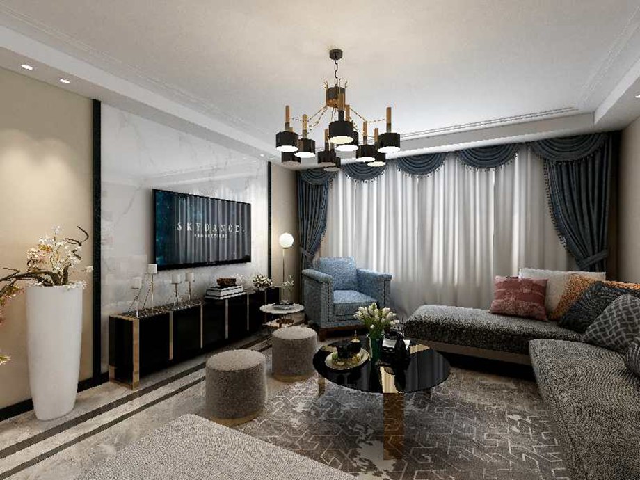 咸阳装修案例咸阳效果图—新中式风格