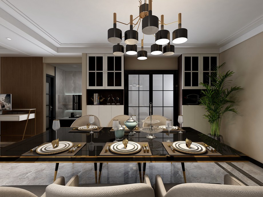 咸阳效果图—新中式风格