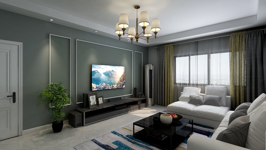 紫郡长安小区-简约美式风格