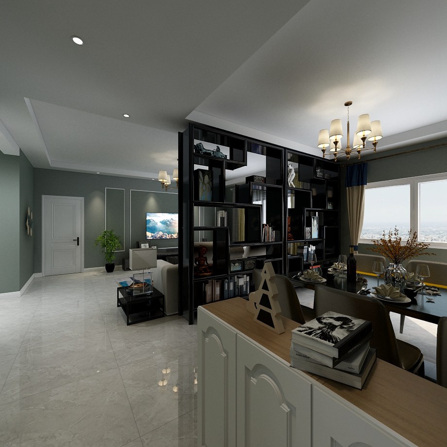 紫郡长安小区-简约美式风格