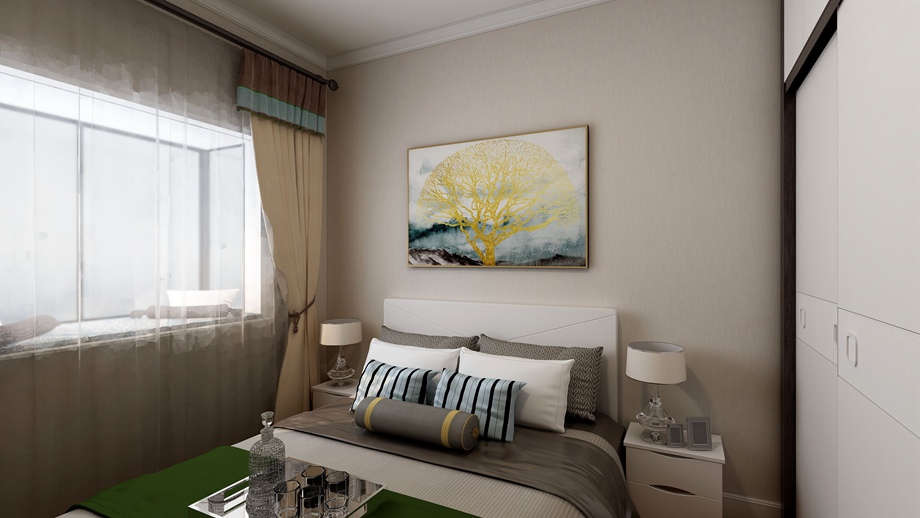 紫郡长安小区-简约美式风格