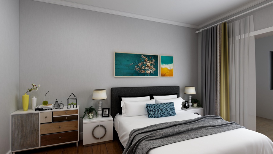 紫郡长安小区-简约美式风格