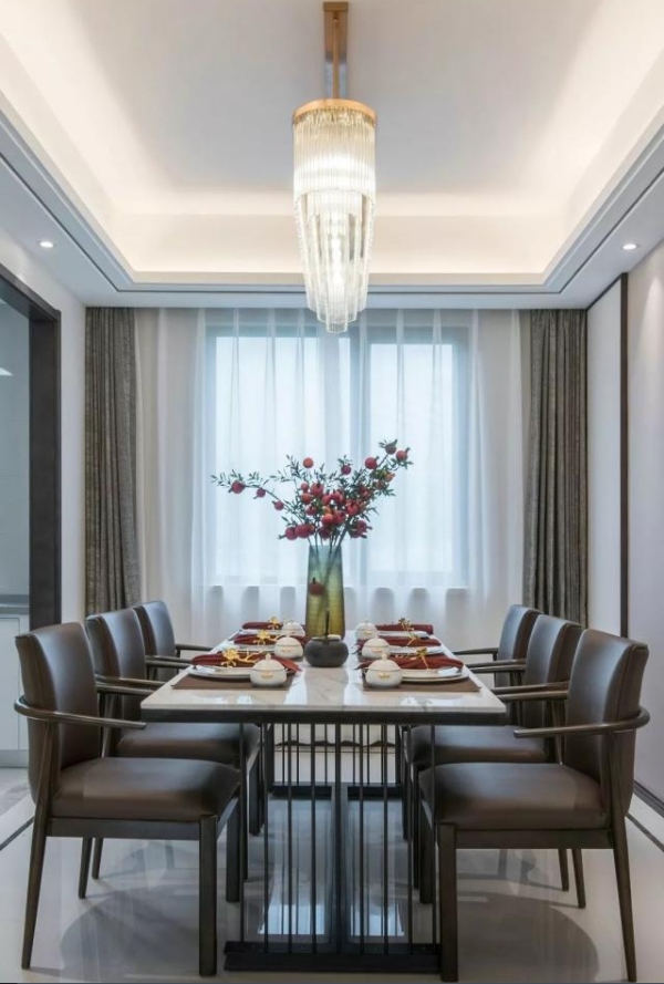 峰光无限：120平新中式，颜值超高、有气质，连餐厅都美极了，太赞了！