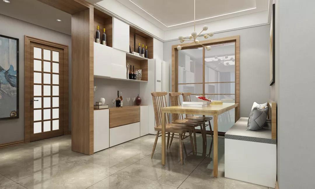 135平超时尚北欧风格效果图，不装推拉门这样弄更漂亮！