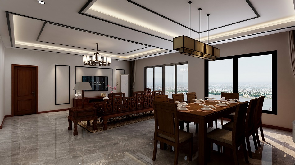 金方圆广场124㎡—新中式风格