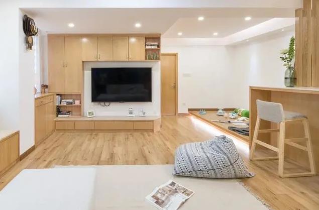 新房装修图，极简原木风的设计，全屋白色与原木色装饰，效果太棒了