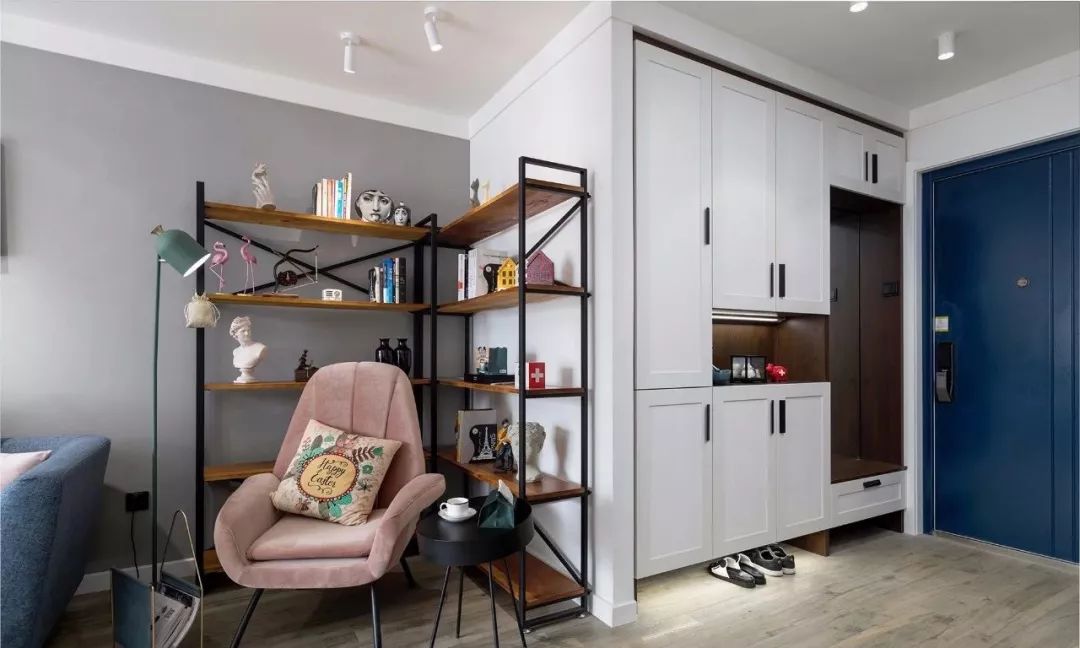 94㎡北欧小婚房，灰+粉色细腻小清新