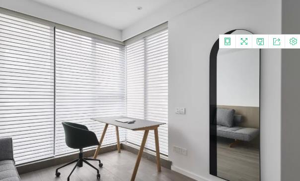 黑白灰装修且留白设计，更加宽敞明亮！