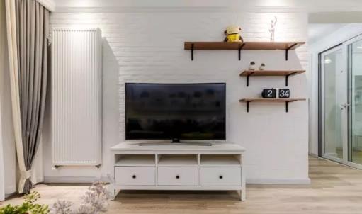 93平北欧风格装修设计，洗衣机+收纳柜统统放阳台！