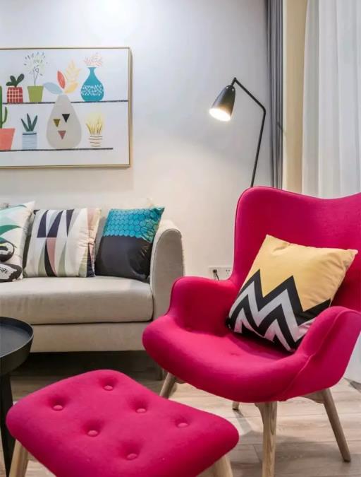 93平北欧风格装修设计，洗衣机+收纳柜统统放阳台！