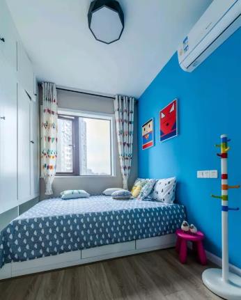 93平北欧风格装修设计，洗衣机+收纳柜统统放阳台！