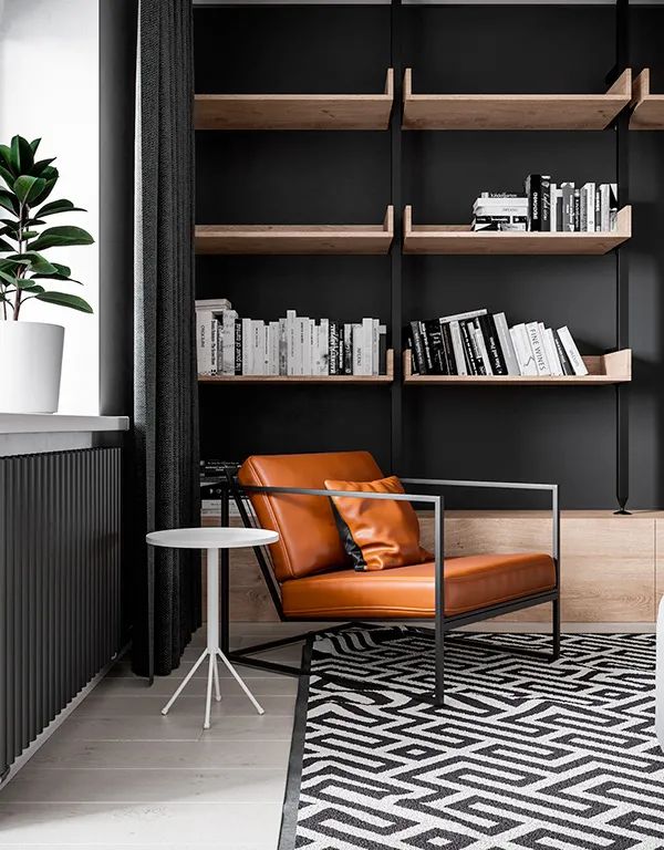 黑白灰色调的三室一厅，这样设计太有格调了！