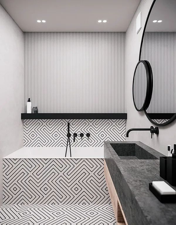 黑白灰色调的三室一厅，这样设计太有格调了！