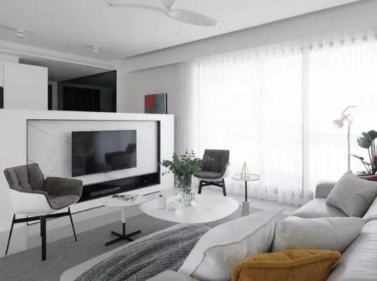 灰白+木色极具现代感的时尚灰空间