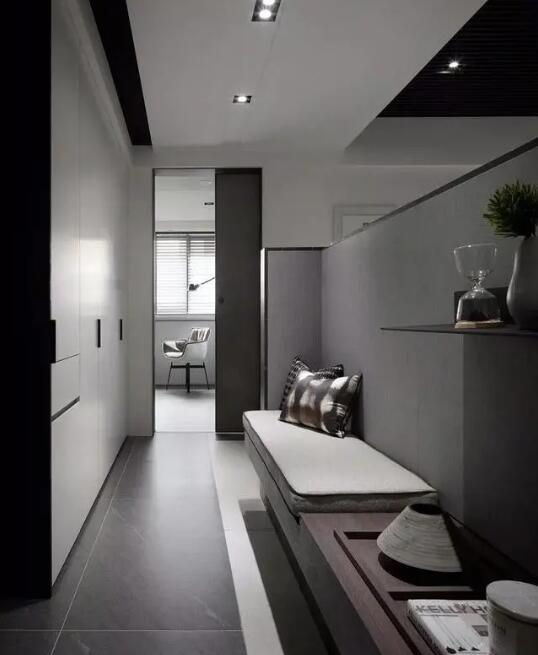 灰白+木色极具现代感的时尚灰空间