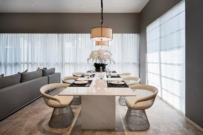 咸阳装修案例外滩一号172㎡—简约轻奢风格