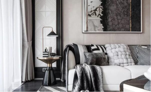 现代轻奢风格装修效果图，黑白灰的浪漫主义！