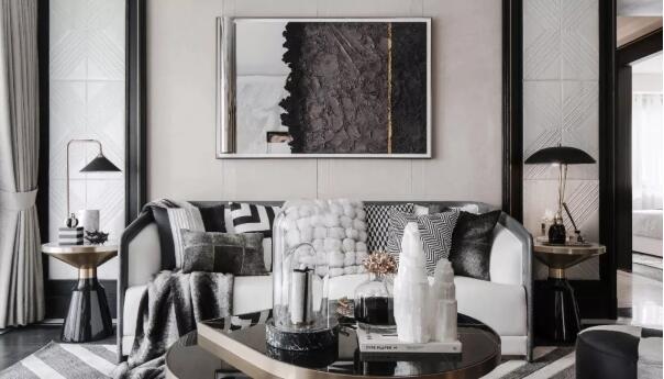 现代轻奢风格装修效果图，黑白灰的浪漫主义！