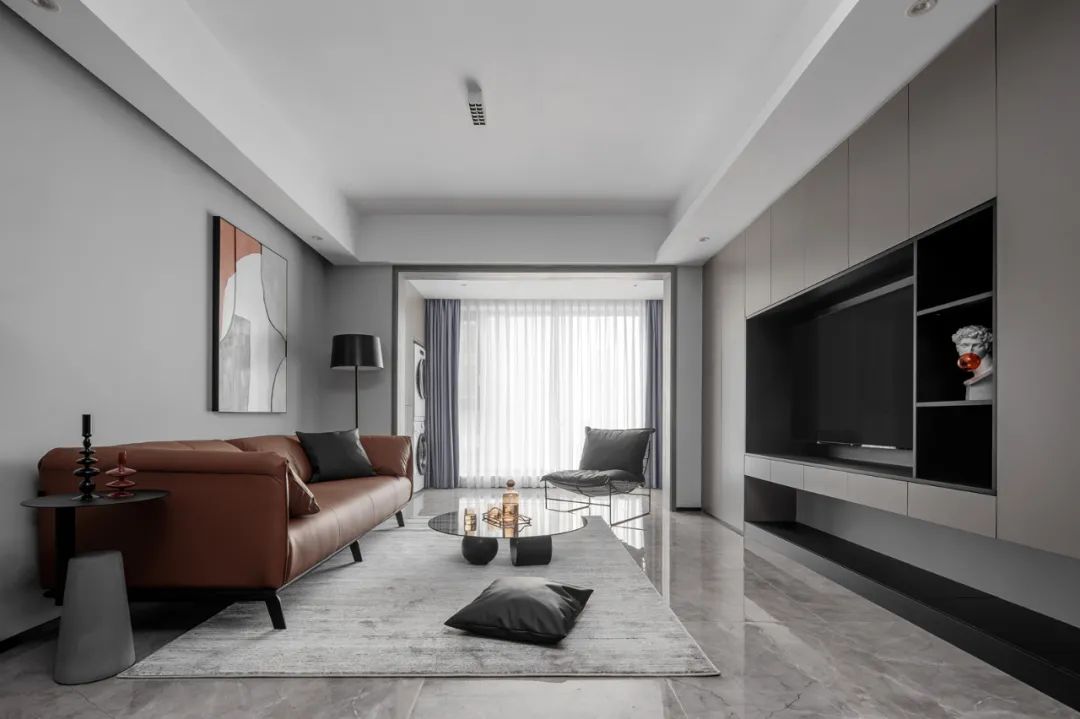 130㎡四室改两室，诠释大地色极简之美