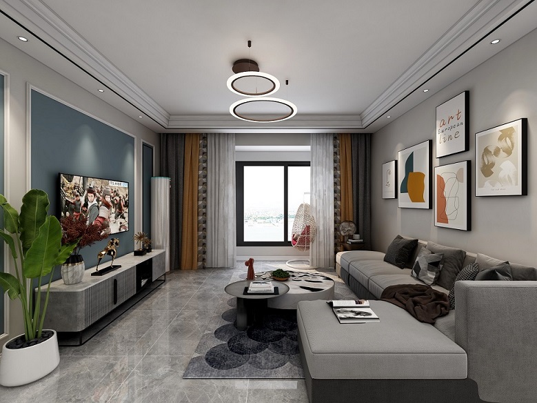 咸阳装修案例先河国际106㎡—现代风格