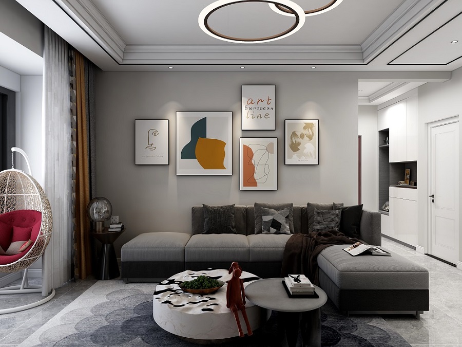 咸阳装修案例先河国际106㎡—现代风格