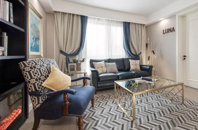 浅色调搭配静谧的蓝色，营造出一份安逸的空间感受!