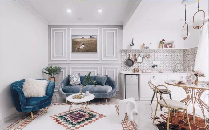 90平的美式风格，满足你的少女心！