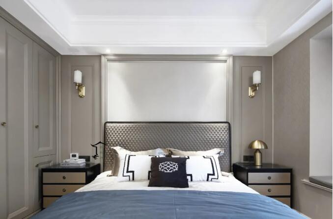 以现代美式风格的空间，布置轻奢质感的细节装饰