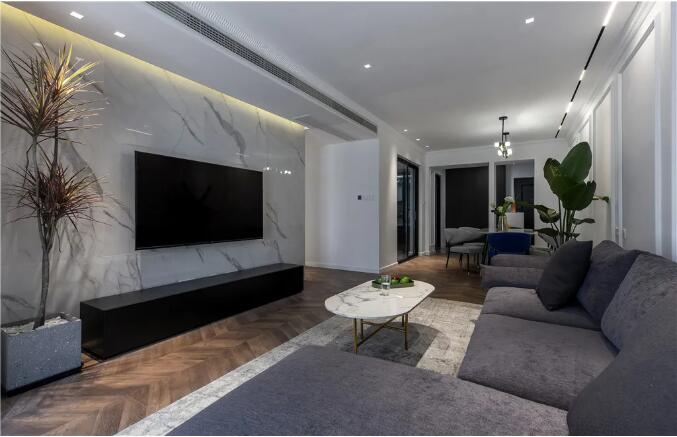 130㎡现代简雅，让空间营造出高级优雅的时尚与档次感！