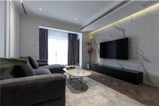 130㎡现代简雅，让空间营造出高级优雅的时尚与档次感！
