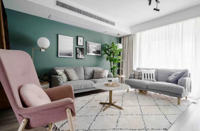 136平新房，巧用色彩搭配全屋漂亮极了