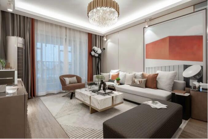 金属与石材的质感让空间显得更加华丽高级而档次